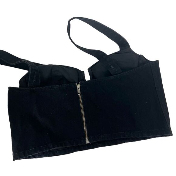 GRLFRND Ariel Black Denim Bralette Top - Picture 5 of 8